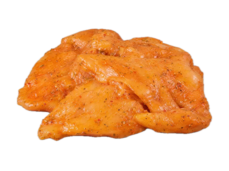 Marinated chicken schnitzel